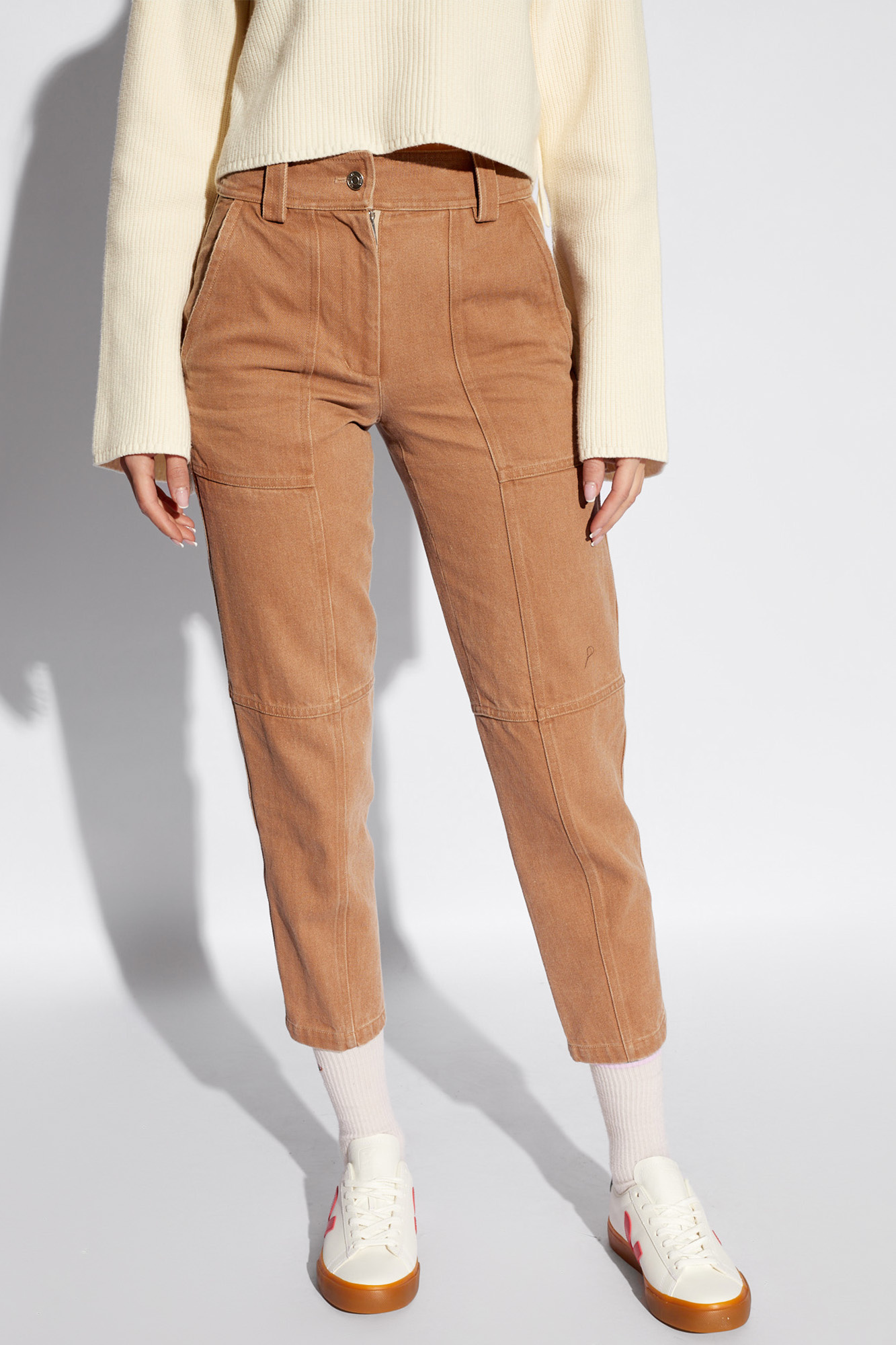 Brown High waisted jeans Yves Salomon Vitkac Germany